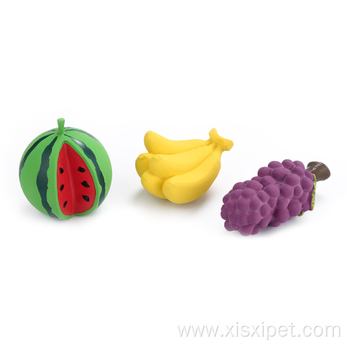 fruit shape latex squeaky pet dog toy